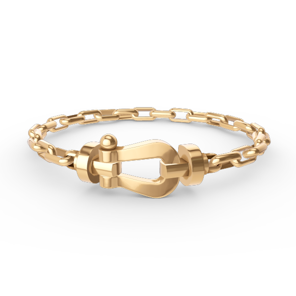 [Kincade Jewelrys]FORCE LARGE HORSESHOE CLASP  METAL BRACELET