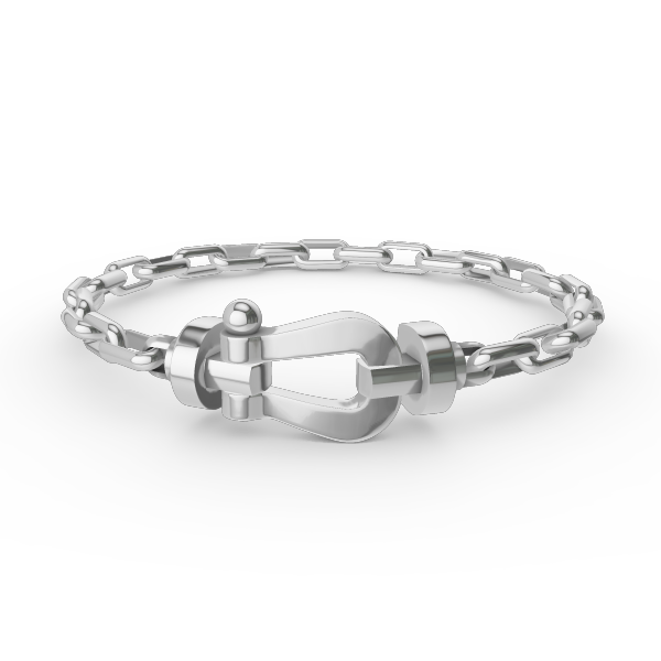 [Kincade Jewelrys]FORCE LARGE HORSESHOE CLASP  METAL BRACELET