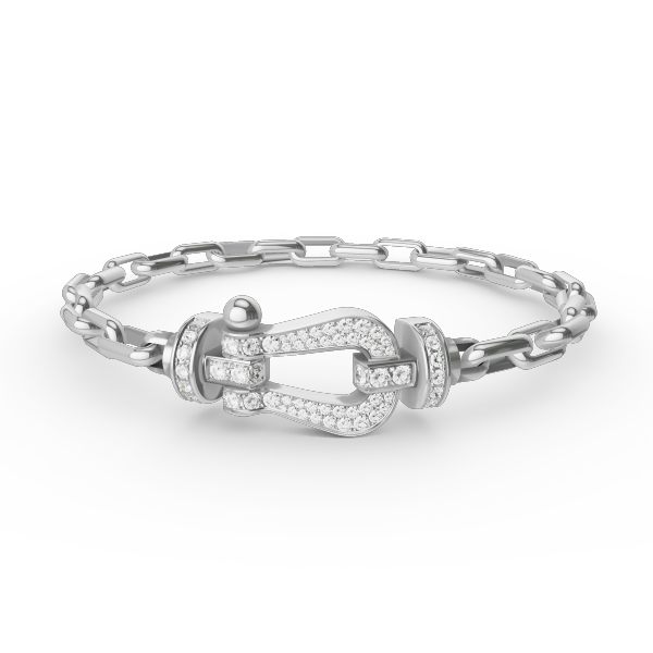 [Kincade Jewelrys]FORCE LARGE HORSESHOE CLASP  METAL BRACELET