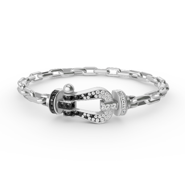 [Kincade Jewelrys]FORCE LARGE HORSESHOE CLASP  METAL BRACELET