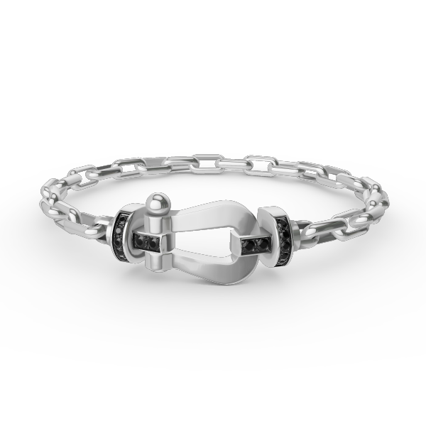 [Kincade Jewelrys]FORCE LARGE HORSESHOE CLASP  METAL BRACELET