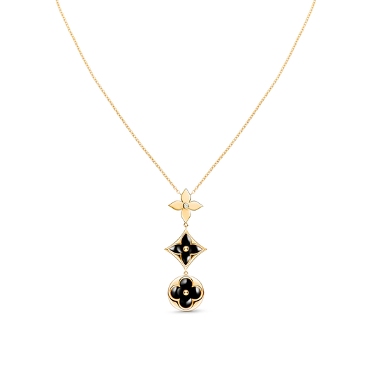 [Kincade Jewelrys]STAR AND SUN ONYX PINK GOLD NECKLACE