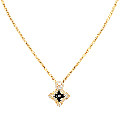 [Kincade Jewelrys]STAR PEDANT PINK GOLD DIAMOND NECKLACE