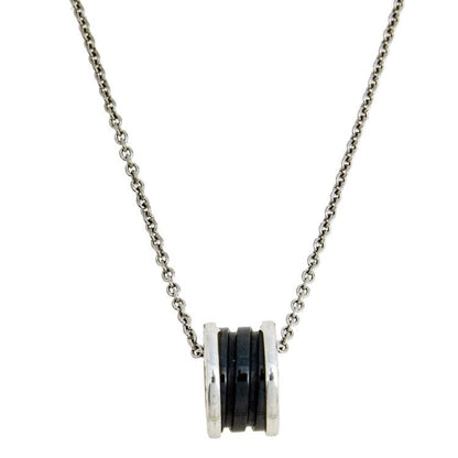 [Kincade Jewelrys]ZERO 1 BLACK CERAMIC SILVER NECKLACE