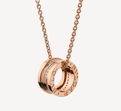 [Kincade Jewelrys]ZERO 1 PINK GOLD DIAMOND NECKLACE