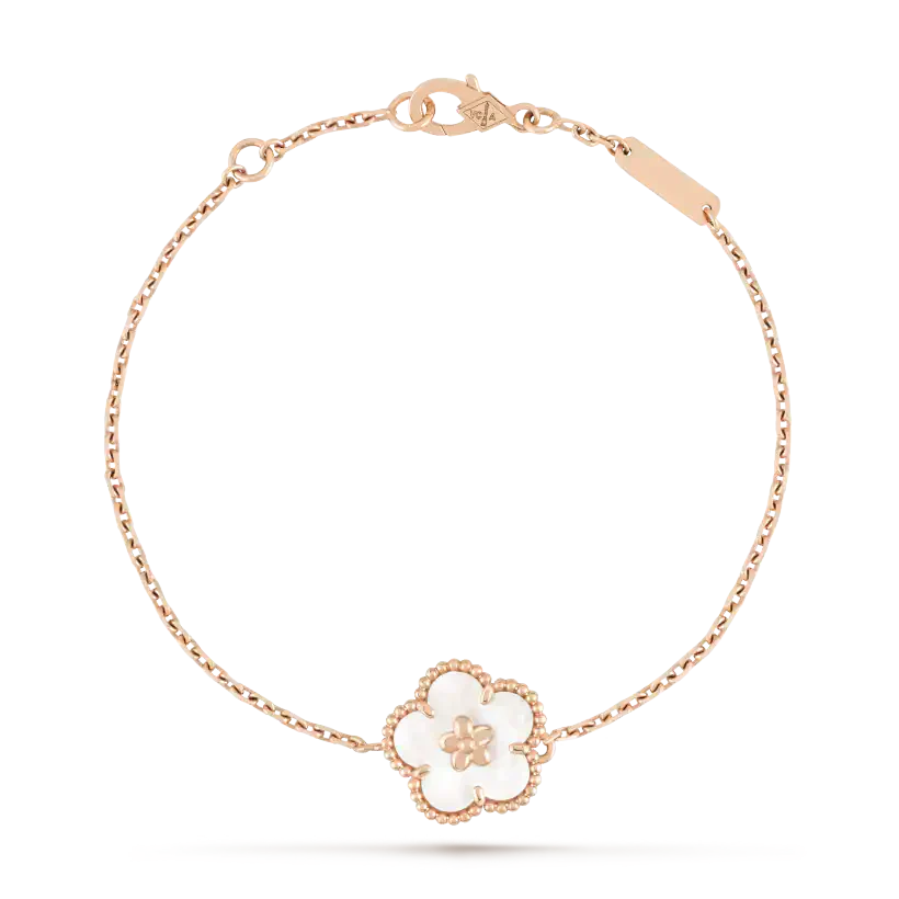 [Kincade Jewelrys]LUCKY WHITE MOP PLUM BLOSSOM  BRACELET