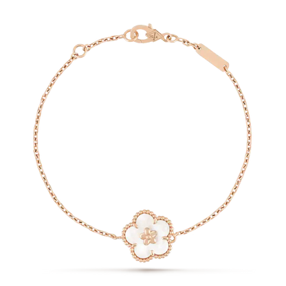 [Kincade Jewelrys]LUCKY WHITE MOP PLUM BLOSSOM  BRACELET