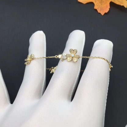[Kincade Jewelrys]FRIVOLE GOLD 5 FLOWERS BRACELET