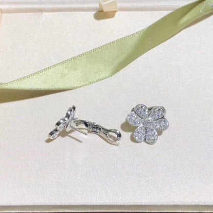 [Kincade Jewelrys]FRIVOLE SILVER FLOWER DIAMOND EARRINGS