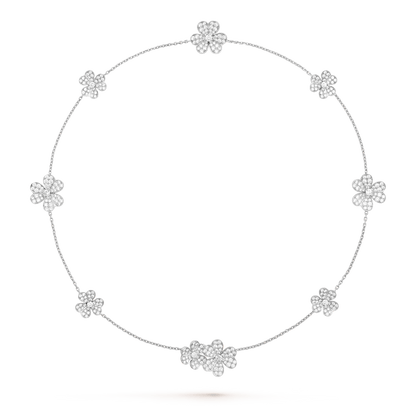 [Kincade Jewelrys]FRIVOLE SILVER 9 FLOWERS NECKLACE