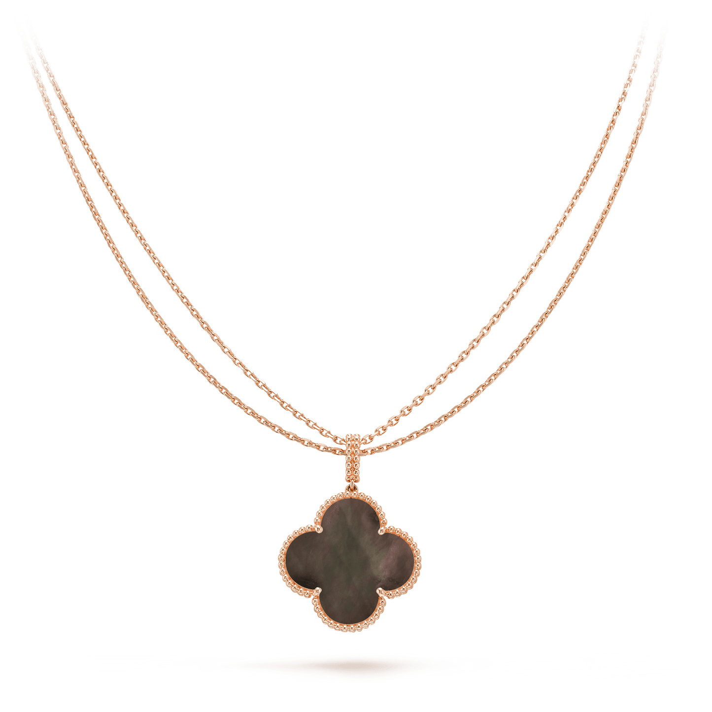 [Kincade Jewelrys]CLOVER 25MM GOLD DARK MOP BIG CLOVER NECKLACE