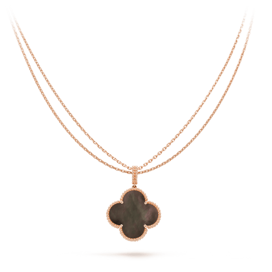 [Kincade Jewelrys]CLOVER 25MM GOLD DARK MOP BIG CLOVER NECKLACE