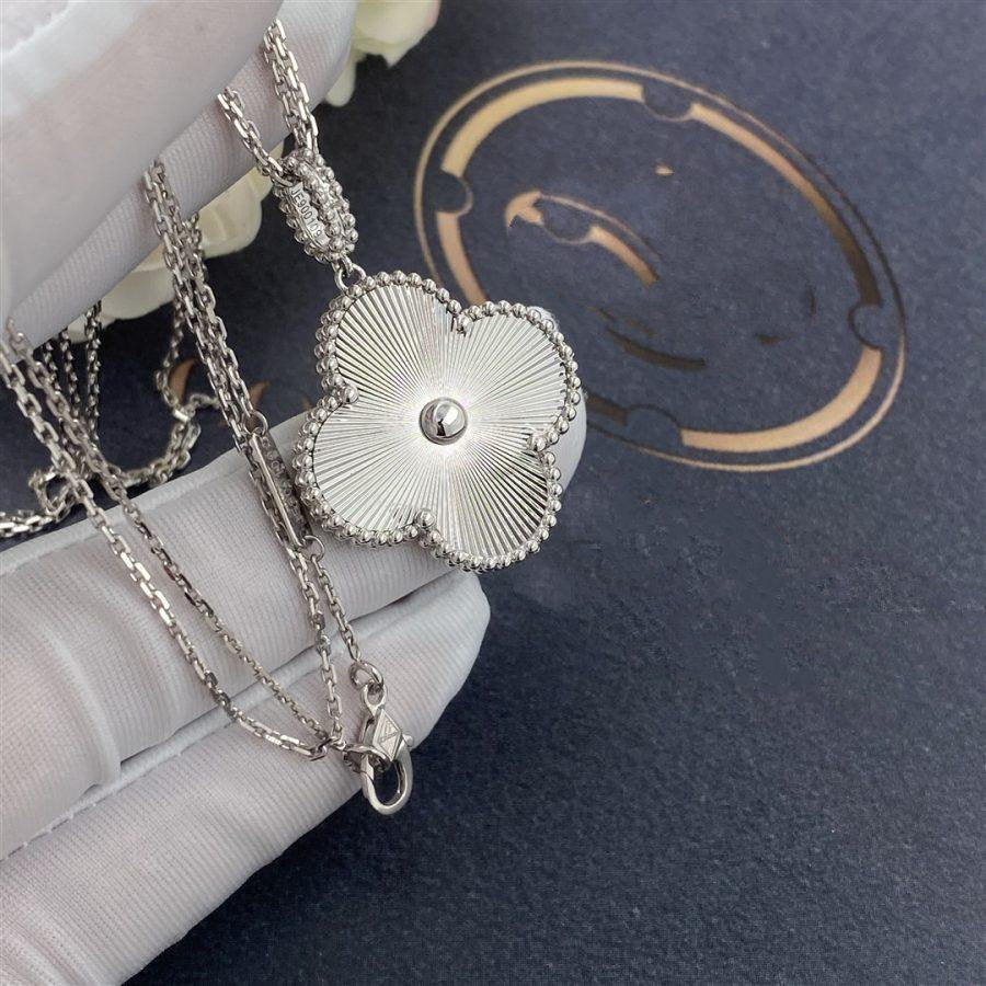 [Kincade Jewelrys]CLOVER 25MM SILVER BIG CLOVER NECKLACE