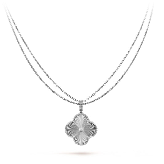 [Kincade Jewelrys]CLOVER 25MM SILVER BIG CLOVER NECKLACE