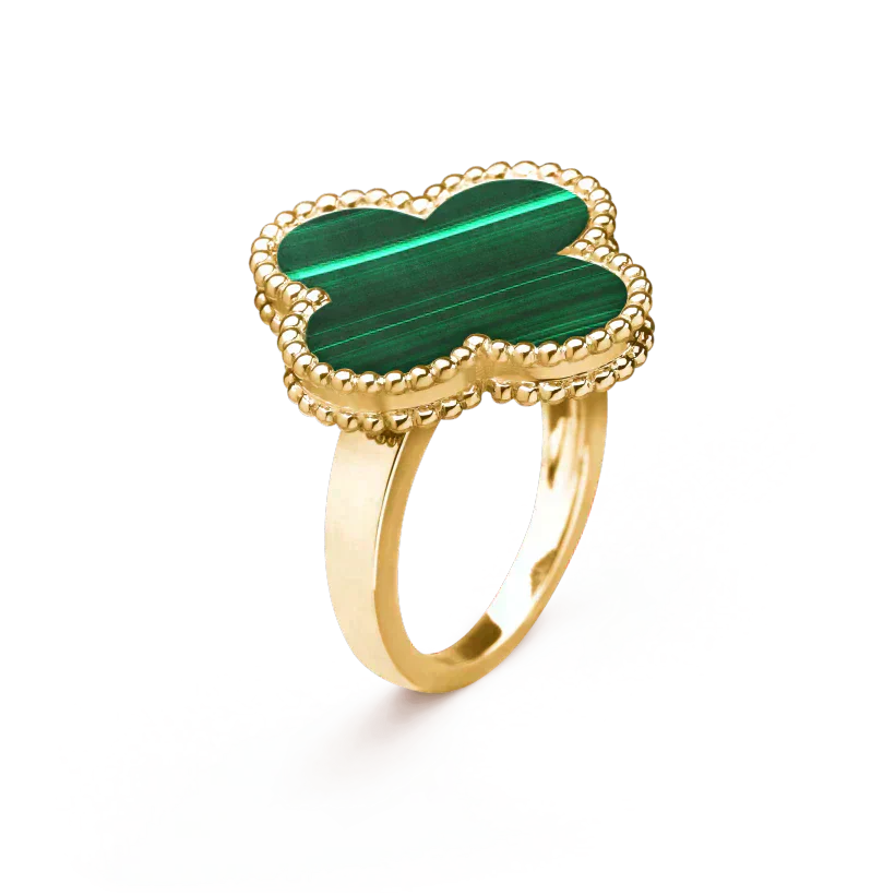 [Kincade Jewelrys]CLOVER MALACHITE RING