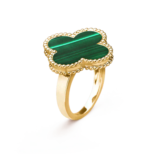 [Kincade Jewelrys]CLOVER MALACHITE RING
