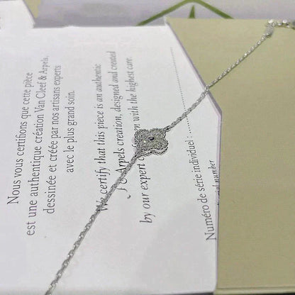 [Kincade Jewelrys]CLOVER  SINGLE FLOWER BRACELET SILVER