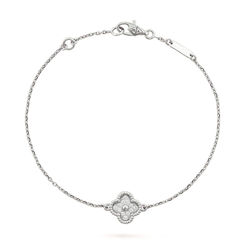 [Kincade Jewelrys]CLOVER  SINGLE FLOWER BRACELET SILVER