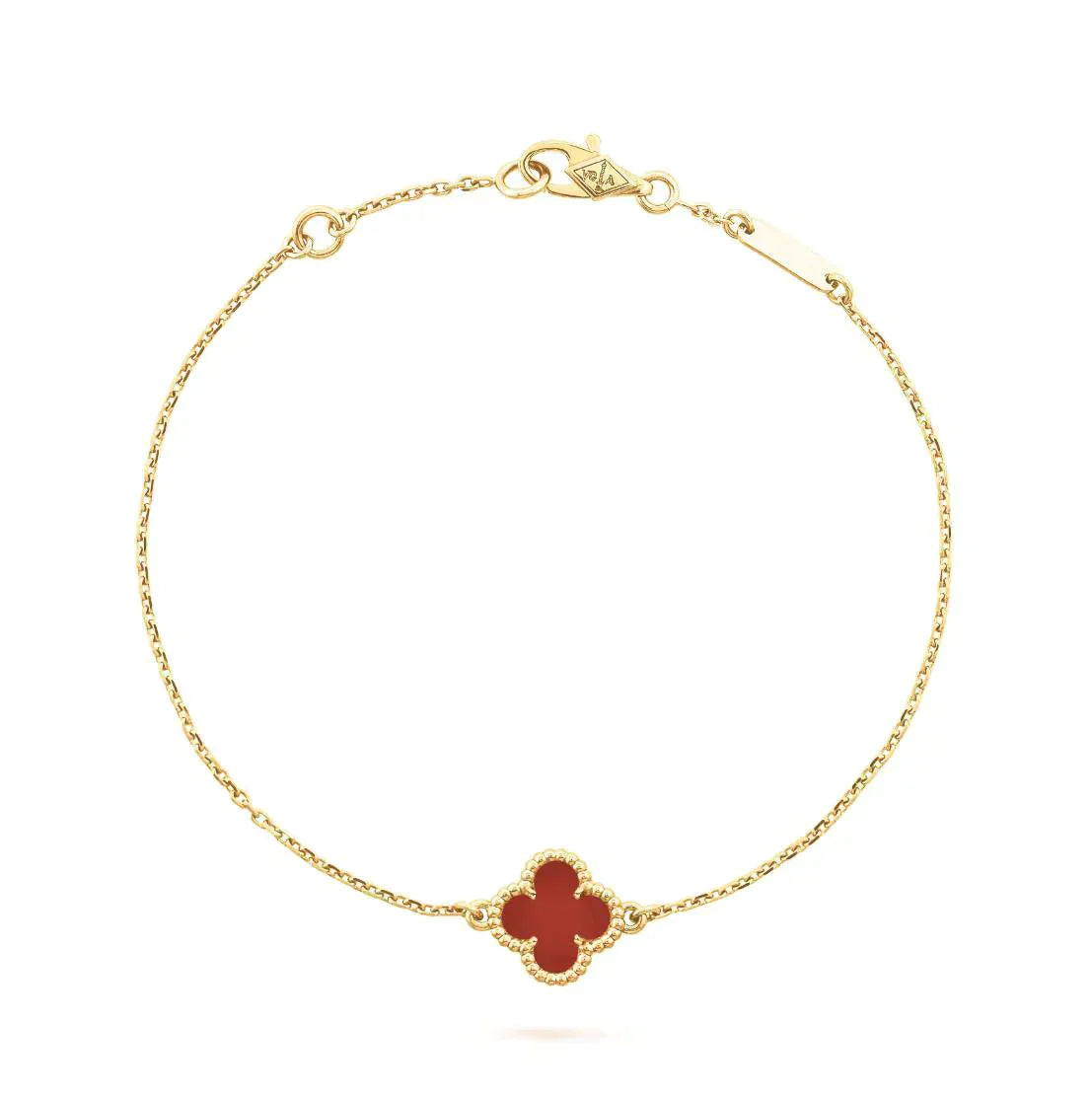 [Kincade Jewelrys]CLOVER  CARNELIAN SINGLE FLOWER BRACELET