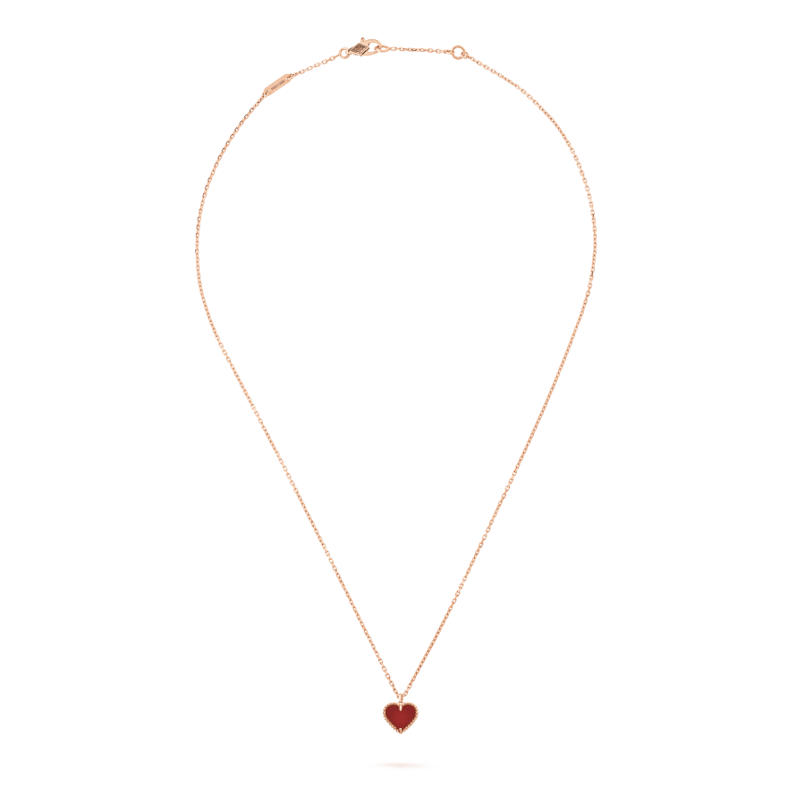 [Kincade Jewelrys]SWEET CLOVER CARNELIAN HEART NECKLACE