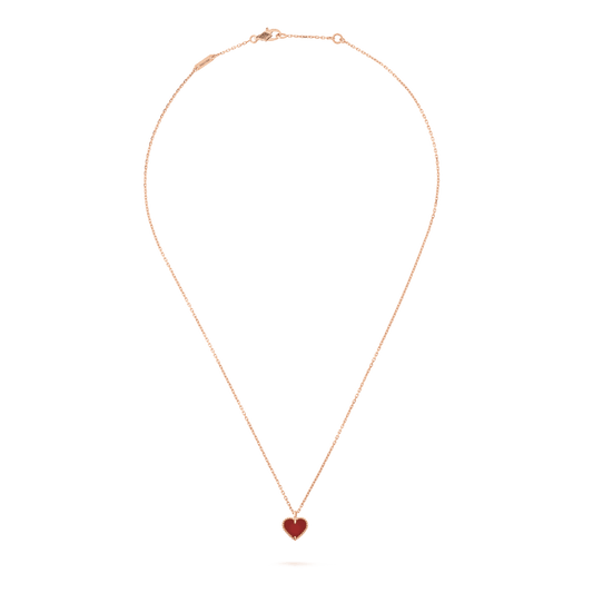 [Kincade Jewelrys]SWEET CLOVER CARNELIAN HEART NECKLACE