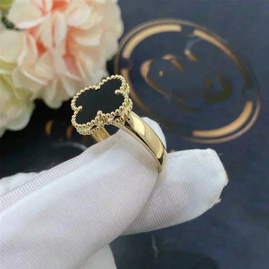 [Kincade Jewelrys]CLOVER ONYX RING