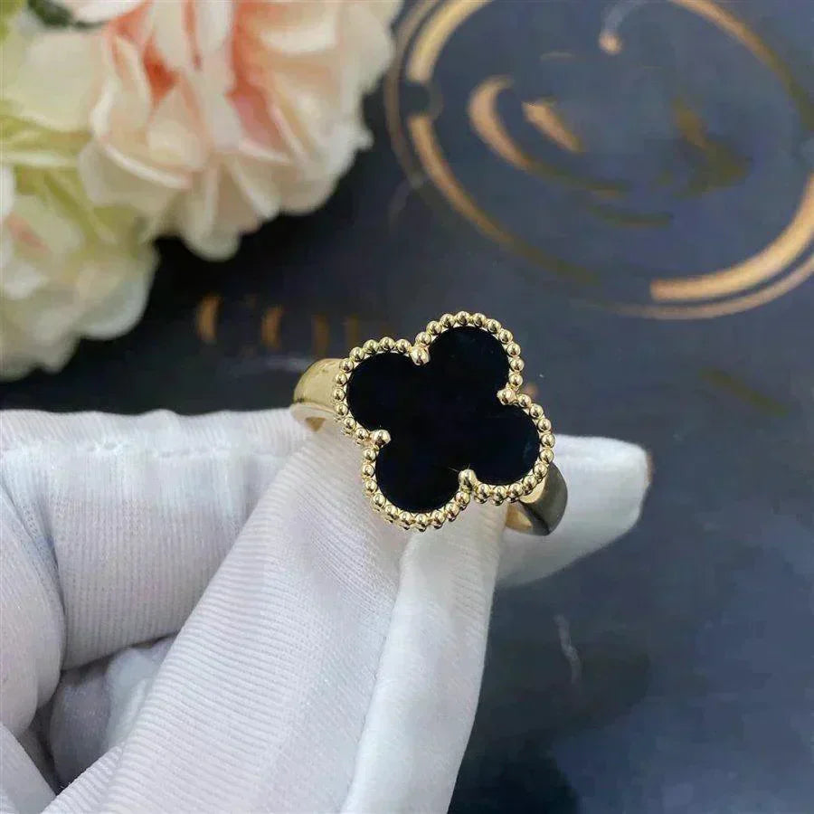 [Kincade Jewelrys]CLOVER ONYX RING