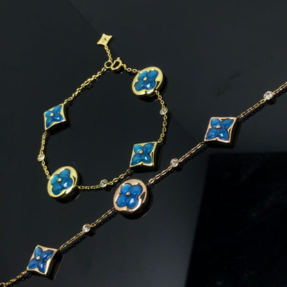 [Kincade Jewelrys]STAR AND SUN 4 MOTIF BLUE BRACELET