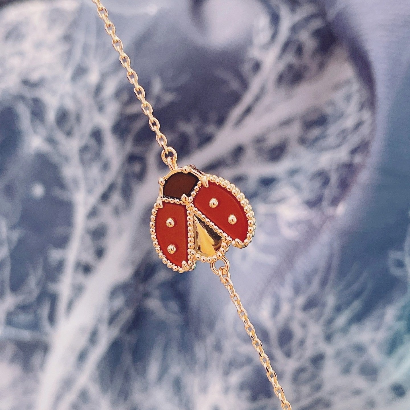 [Kincade Jewelrys]LUCKY SPRING 1 MOTIF PINK GOLD BRACELET