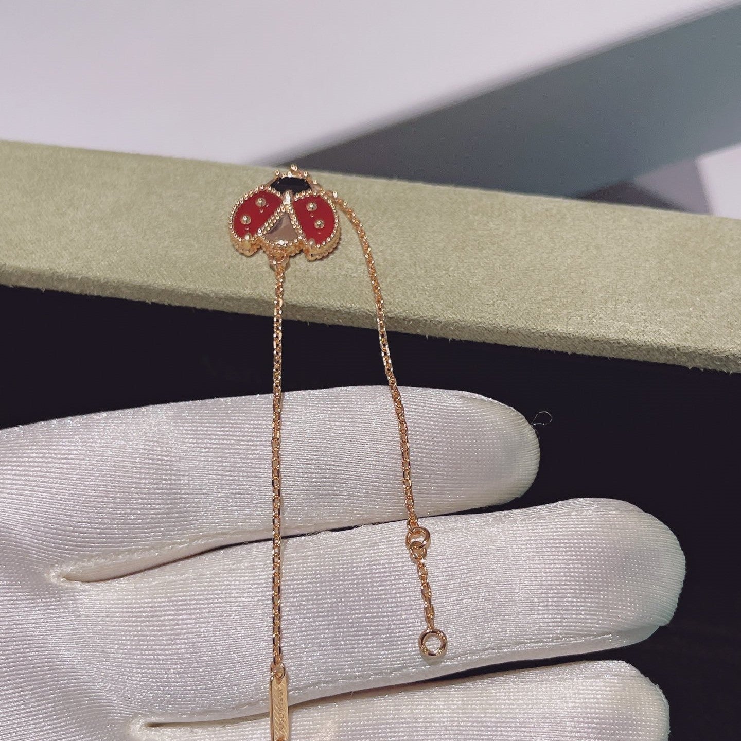 [Kincade Jewelrys]LUCKY SPRING 1 MOTIF PINK GOLD BRACELET