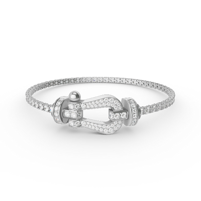[Kincade Jewelrys]FORCE  LARGE HORSESHOE FULL DIAMOND TENNIS BRACELET